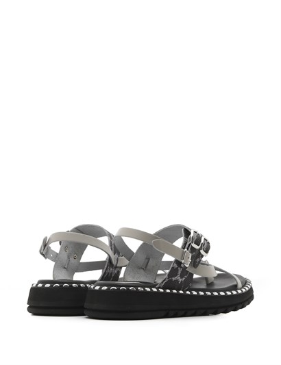 Ligeya Women's Sandal Grey-Black Print
