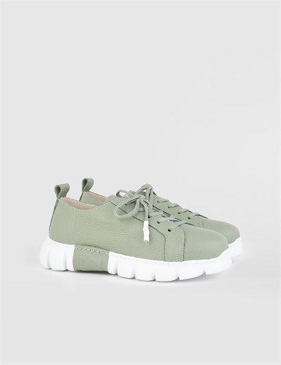 Lomo Green Leather Women's Sneaker