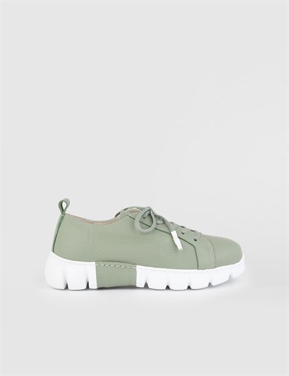 Lomo Green Leather Women's Sneaker