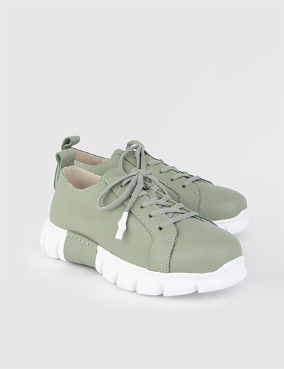 Lomo Green Leather Women's Sneaker