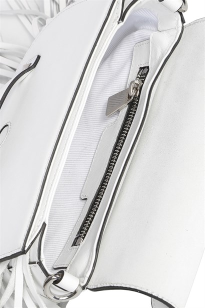Lunna Women's Shoulder's Bag White Leather