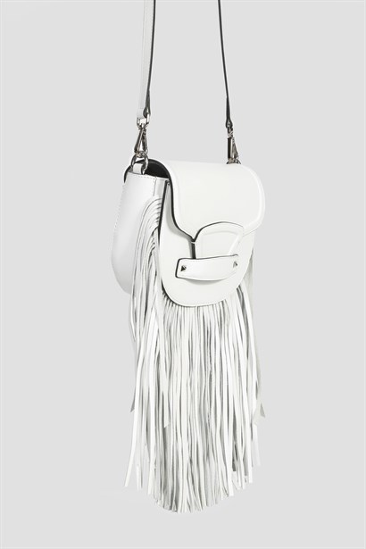 Lunna Women's Shoulder's Bag White Leather