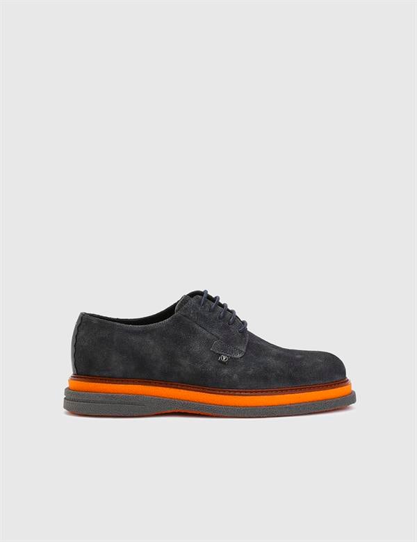 Mace Blue Suede Leather Men's Oxford