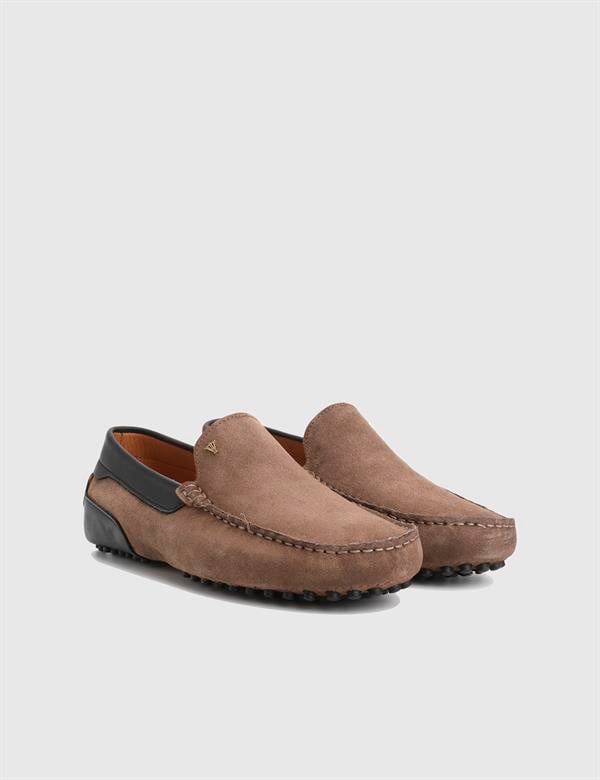 Mackay Hakiki Süet Deri Vizon Erkek Loafer