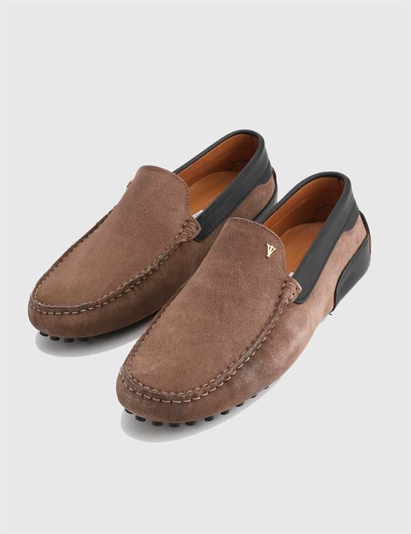 Mackay Hakiki Süet Deri Vizon Erkek Loafer