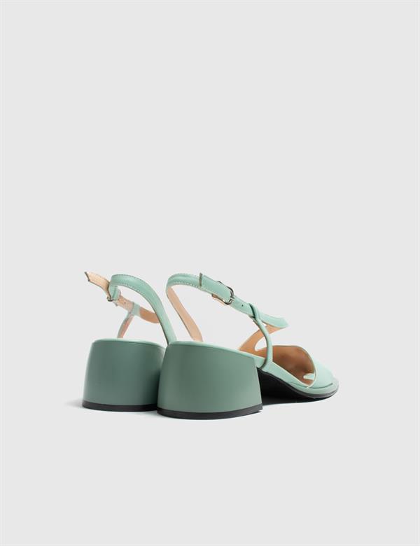 Marek Mint Green Leather Women's Sandal