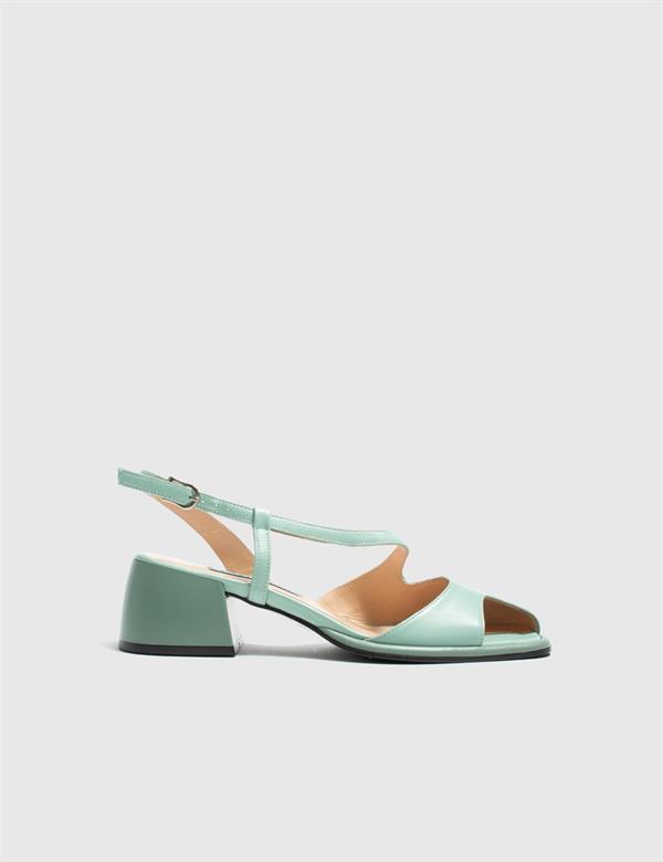 Marek Mint Green Leather Women's Sandal