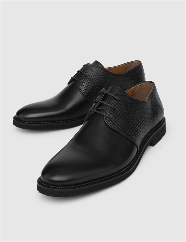 Marion Black Printed Leather Men's Classic Shoe 