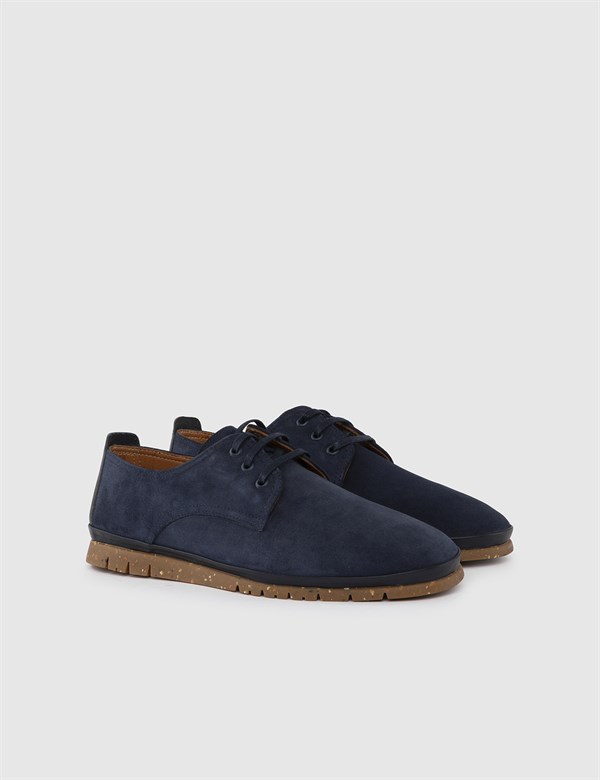 Marit Navy Blue Suede Leather Men's Daily Shoe