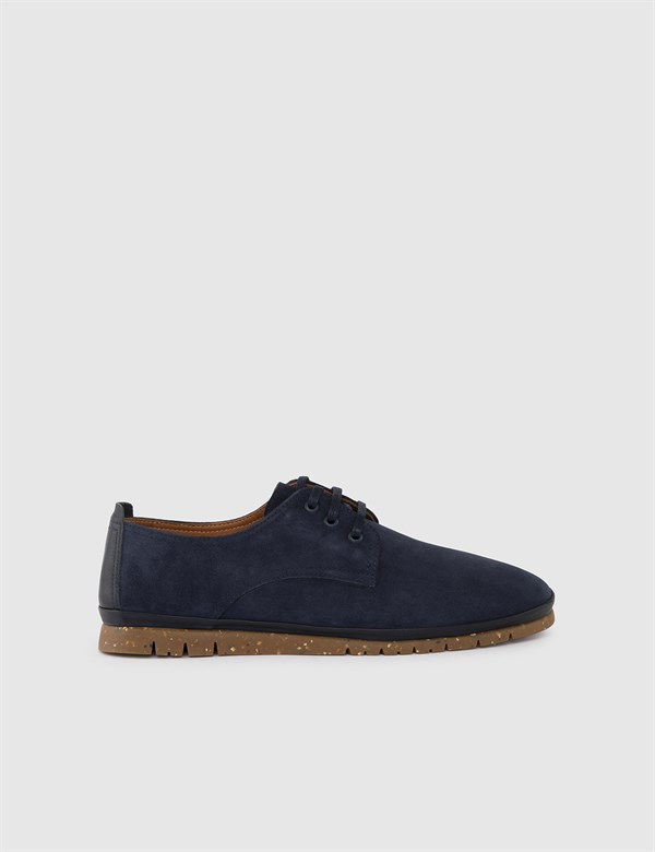 Marit Navy Blue Suede Leather Men's Daily Shoe