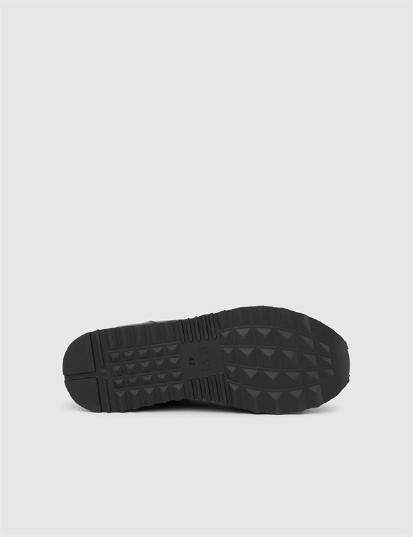 Markus Black Leather Crocodile Men's Sneaker