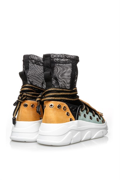 Marselina Women's Sneaker Black Yellow
