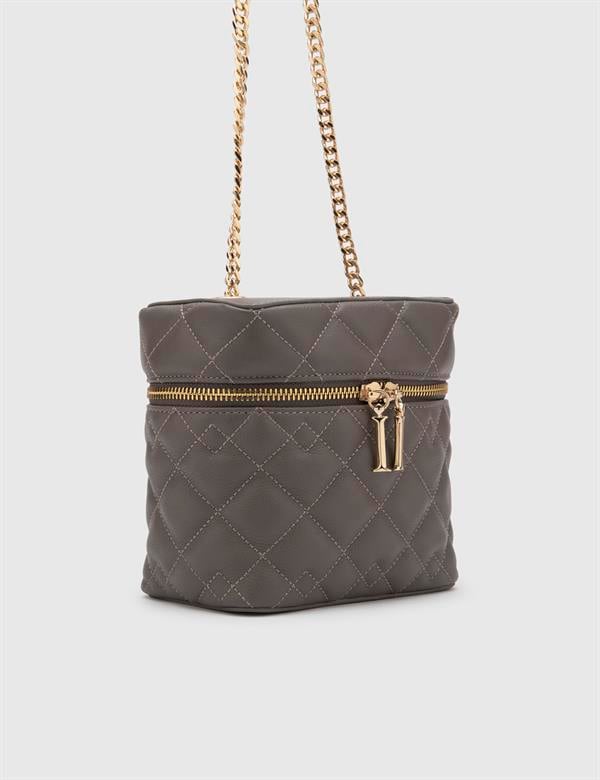 Marym Grey Leather Women's Shoulder Bag