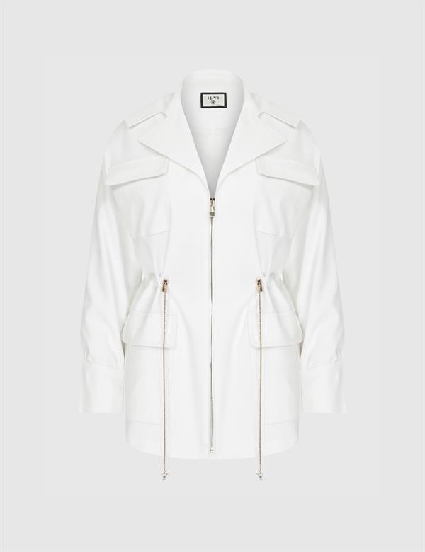 Matia White Women's Trench Coat
