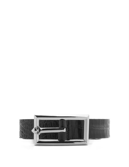 Matilda Women's Belt Black Crocodile