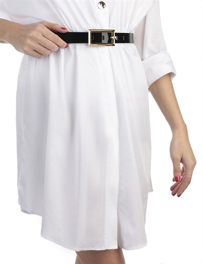 Matilda Women's Belt Black Patent Leather