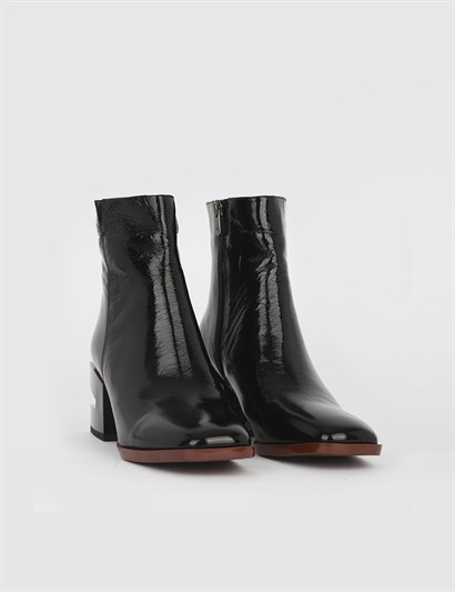Melisa Black Patent Leather Women's Boot