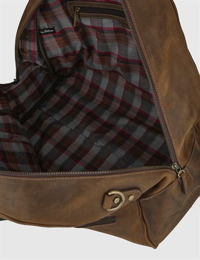 Melo Saddle Brown Leather Men's Handbag
