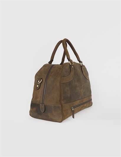 Melo Saddle Brown Leather Men's Handbag