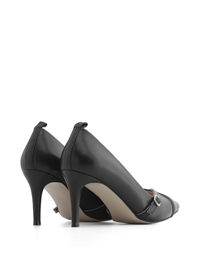Mery Women's Stiletto Black Leather