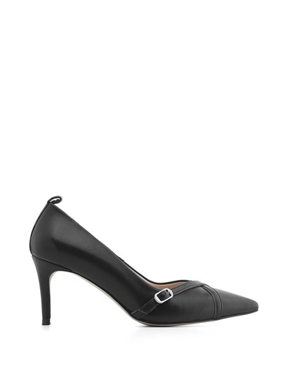 Mery Women's Stiletto Black Leather