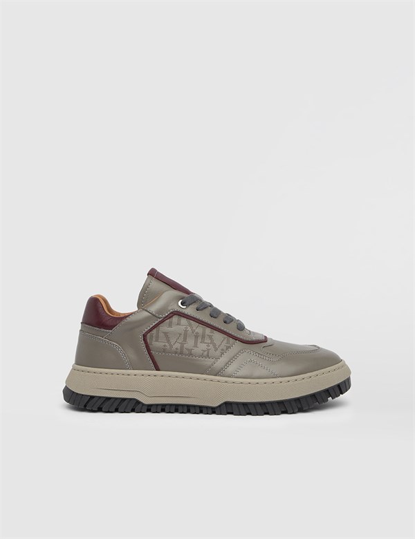 Metchı Grey Leather Women's Sneaker