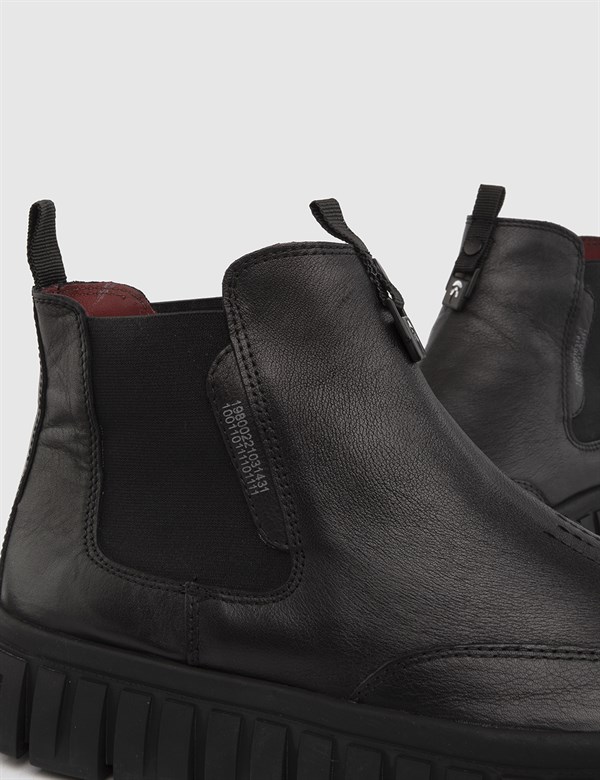 Mikko Black Leather Men's Boot