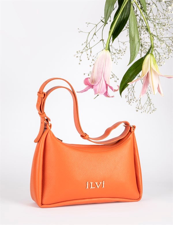 Mokpo Orange Floater Leather Women's Handbag