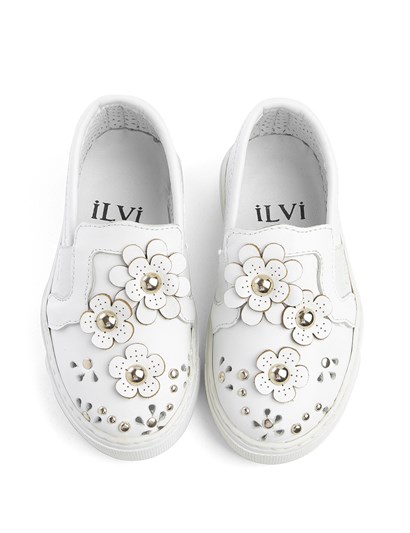 Monny Girls' Sneaker White Leather