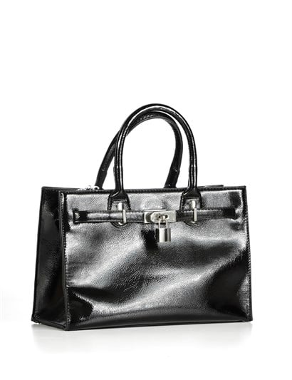 Monroe Women's Shoulder Bag Black Patent Leather
