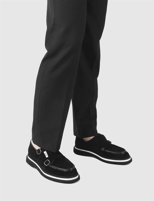 Myron Black Suede Leather Men's Loafer