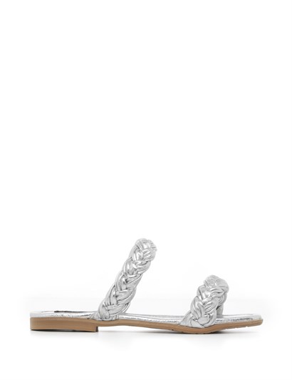 Nanol Women's Slipper Silver Leather