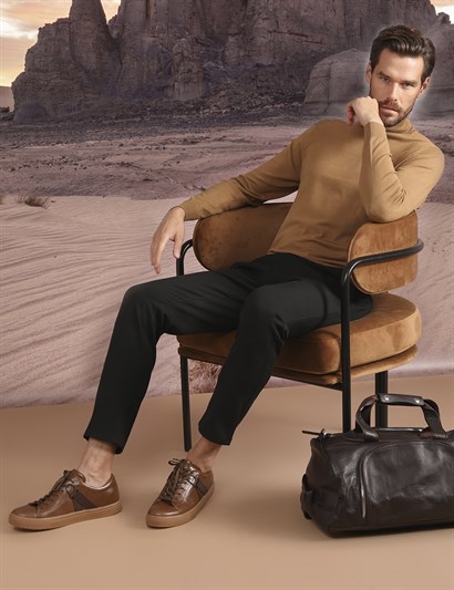 Nevada Brown Leather Men's Sneaker