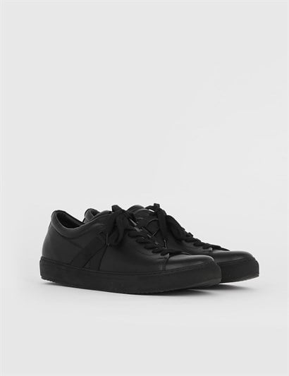 Nevada Black Leather Men's Shoe