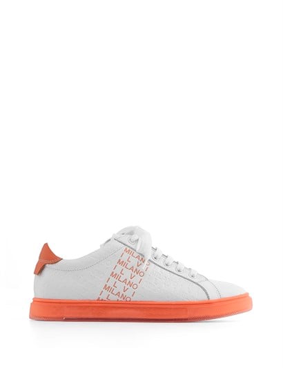Nezz Women's Sneaker Orange Leather
