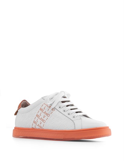 Nezz Women's Sneaker Orange Leather