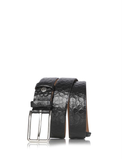 Nıgız Men's Belt Black Print