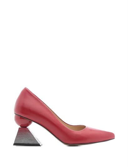 Nikol Women's Pump Red Leather