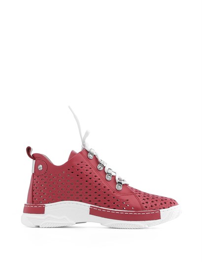 Nino Women's Sneaker Red Leather