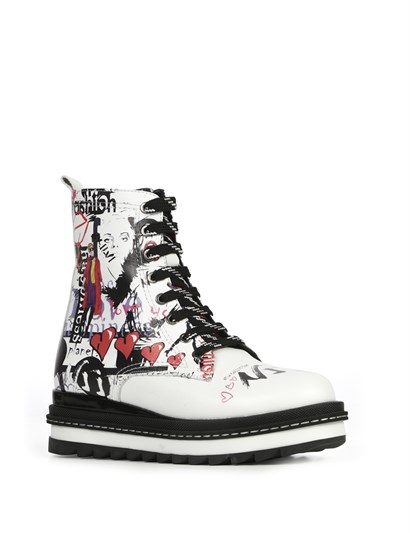 Nyuta Women's Boot White Printed