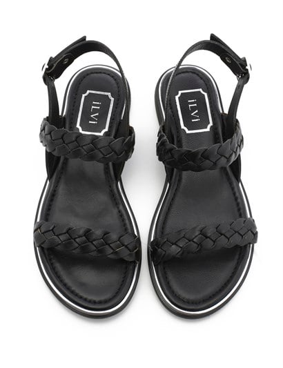 Omo Women's Sandal Black Leather