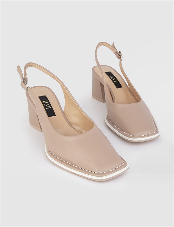 Onni Mink Leather Women's Heeled Sandal