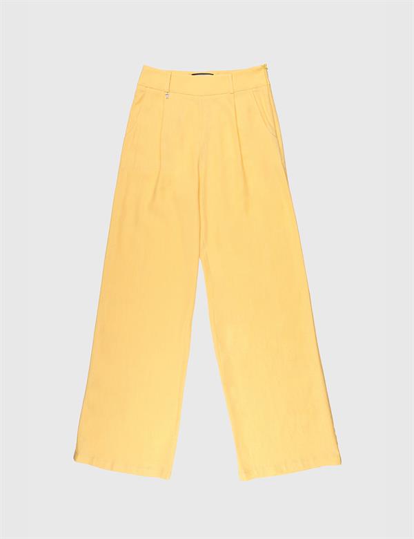Perri Yellow Women's Linen Trousers