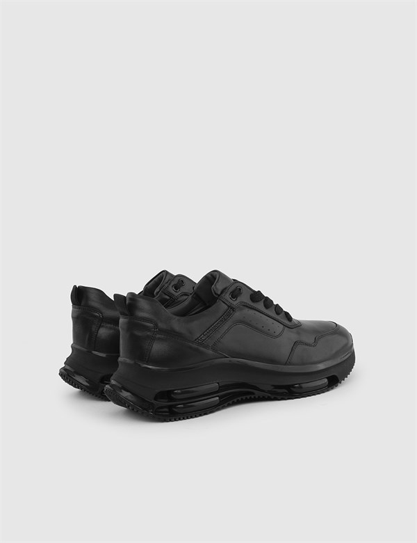 Piura Black Nappa Leather Men's Sneaker