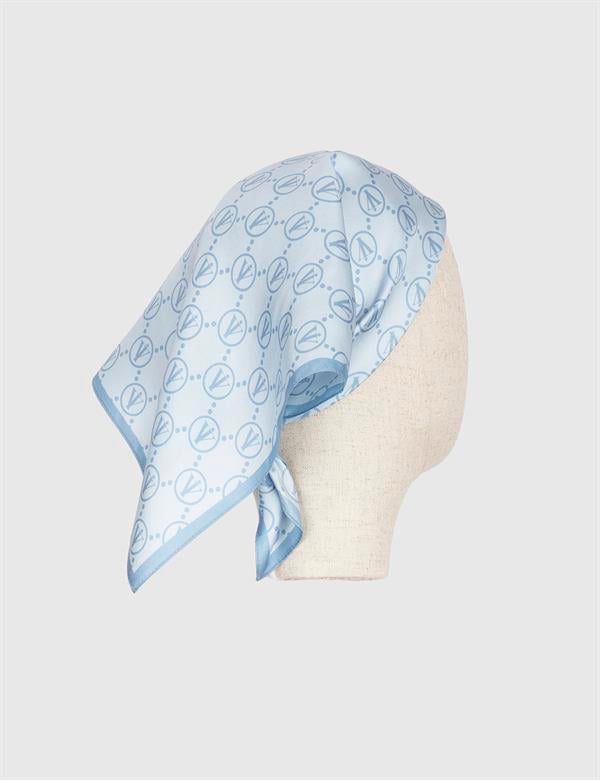 Pori Kadın Bandana Mavi İpek Twill