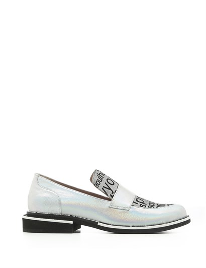 Porto Women's Moccasin Metallic Silver Hologram
