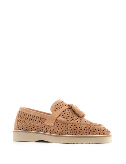Reda Women's Moccasin Saddle Brown Suede
