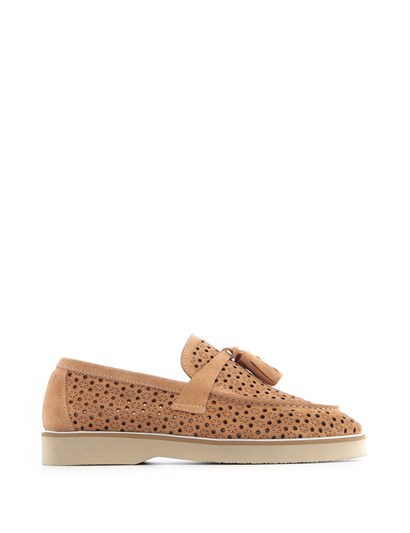 Reda Women's Moccasin Saddle Brown Suede