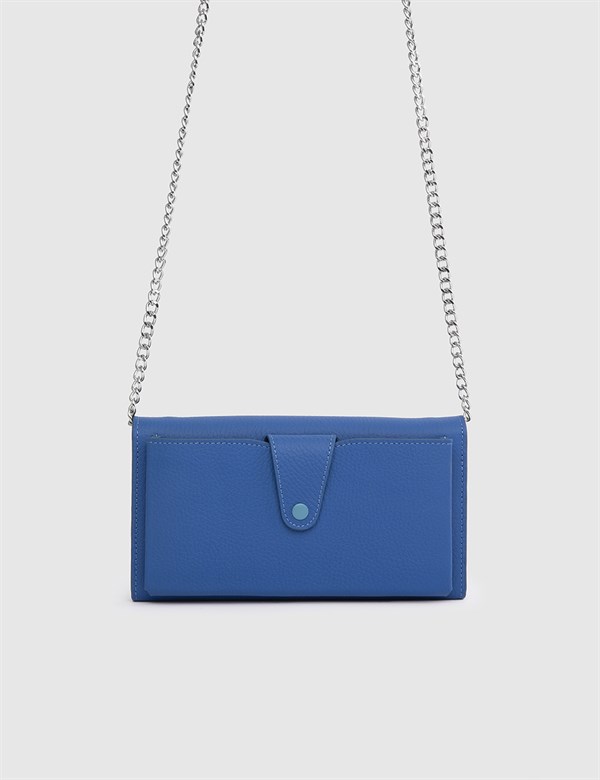 Reghin Blue Floater Leather Women's Shoulder Bag
