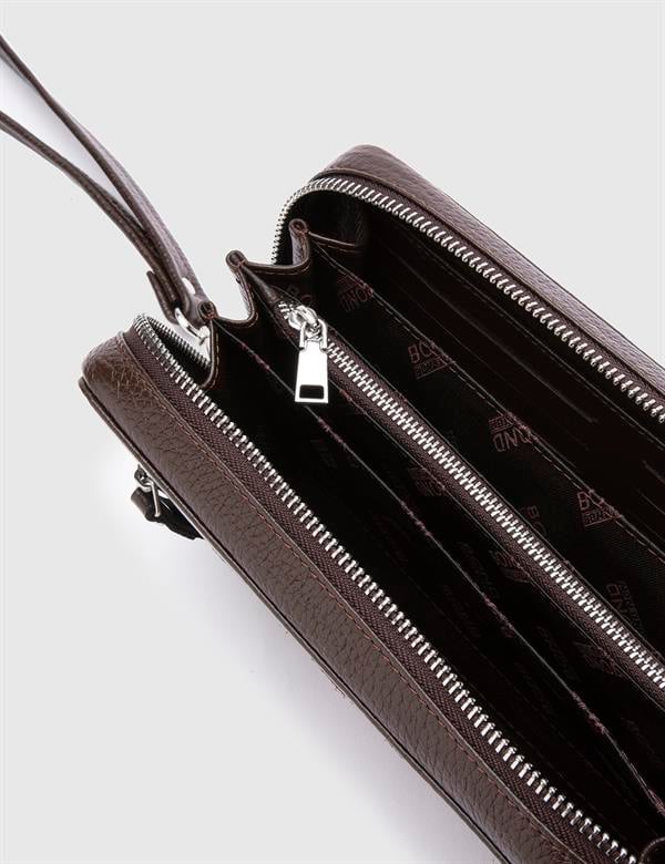Regulus Brown Floater Leather Men's Handbag